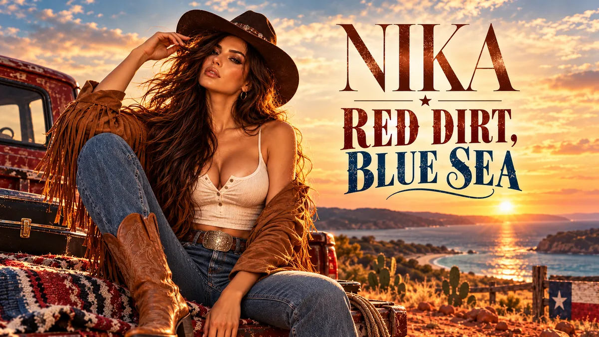 Red Dirt, Blue Sea — NIKA VEYRA artwork